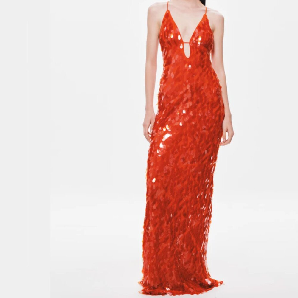 MISHA GOWN THE SAPPHIRE SEQUIN DRESS